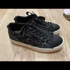 Steve Madden Satin Jeweled sneakers